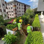 Bahçe peyzajı alanı altyapı el işçiliği kazı çalışmaları arvent altyapı inşaat