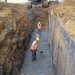 Derin kazı drenaj ve duvar yalıtım çalışması arvent altyapı inşaat